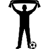 Fussball Fan Silhouette