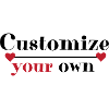 Personalized design with hearts and lettering