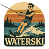 Water Ski Adventure Illustration