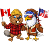 Canadian Beaver American Bald Eagle
