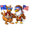 Australian Kangaroo American Bald Eagle