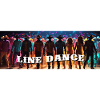 Line dance group dancing