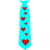 Tie printed heart