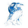 Cool Raven with Moon