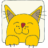 Cat with a happy face