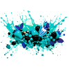 Obst,illustration,graffiti,Früchte,blaue Erdbeeren