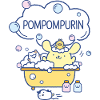 Pompompurin Baigne Avec Muffin, Custard Et Whip