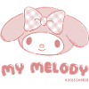 Retrato My Melody con letras