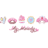 My Melody con flat y pasteles