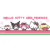 Hello Kitty And Friend Eating Watermelon