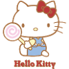 Hello Kitty med slikkepind
