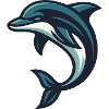 Dolphin jumping wave