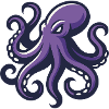 Octopus purple artist