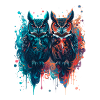 Ink,owls,illustration,painting,graffiti,owl