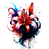ink,hibiscus,illustration,painting,graffiti,flower