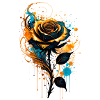 tinte,gold,Rose,illustration,malerei,graffiti