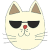 Cool cat with sunglasses illustration