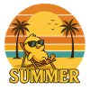 "Retro Sunset & Sunglass Chick"