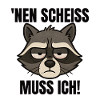 Raccoon I have to shit cheeky saying