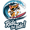 Surfing Kitty – 🏄‍♂️🐱