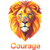 Lion majestueux au design courageux