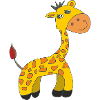 Charming Giraffe Caricature on Plush