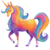 Glitzer Regenbogen Einhorn