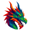WPAP Style Animals - Dragon