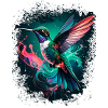 kolibri,vogel, illustration,bunt,graffiti