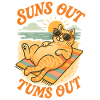 Sun’s Out, Tums Out Cat Design