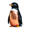 Penguin,Sequins,Glitter,Gold,Black