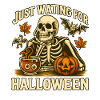 Skeleton waiting for Halloween design