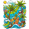 Tropical holiday pattern