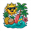 Sunny Beach Paradise Surf Design