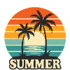 Tropic Vibes – Retro Summer Sunset