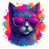 cat with glasses
