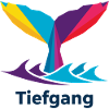 Abstrakte bunt Walflosse mit "Tiefgang"