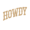 Howdy - Western Cowboy mit Hut und Kaktus