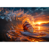 Sunset Wave & Seashell Symphony