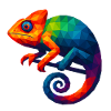 WPAP Style Animals - Chameleon