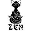 Chat noir zen