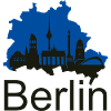 Berlin Skyline Geometric – Blau-Weiß