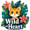 Wilder Katzenfreund mit Blumenmotiven