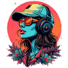 DJane futuriste avec casque