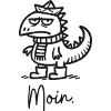 Moin Dino de mauvaise humeur