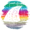 Sunset Surfer Wave Illustration
