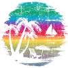 Tropical Sunset Silhouette Design
