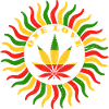Vibrant Cannabis Love Emblem
