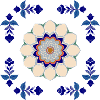 Retro Blossoms Tile