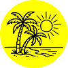 Island Palm Tree Symbol Holiday